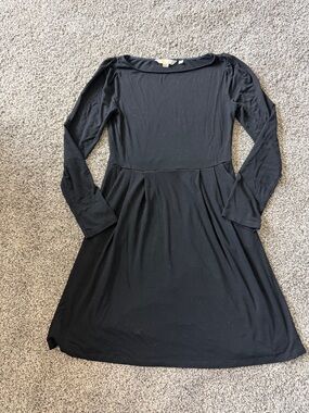 Boden Black Long-Sleeve Fit & Flare Dress